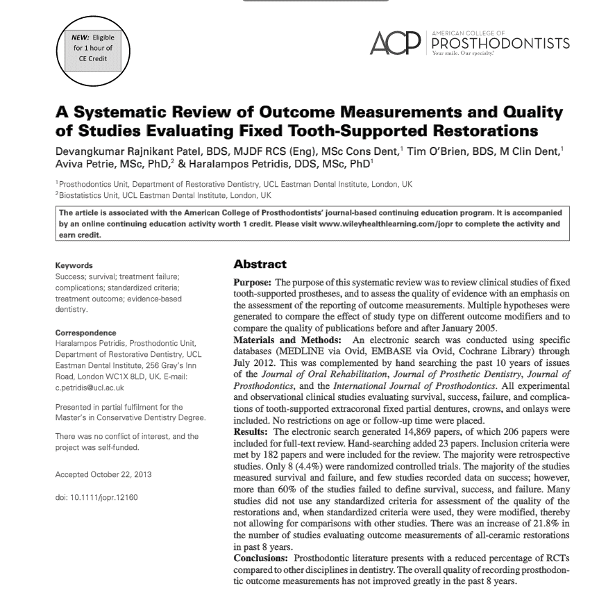 Outcome measures review by Dr Lambis Petridis